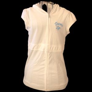 Justice Girls Unicorn Life Swim/Bath Hooded Cover-Up